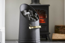 Inglenook 23inch Black Coal Hod With Gold Handles Inglenook 23inch Black Coal Hod With Gold Handles